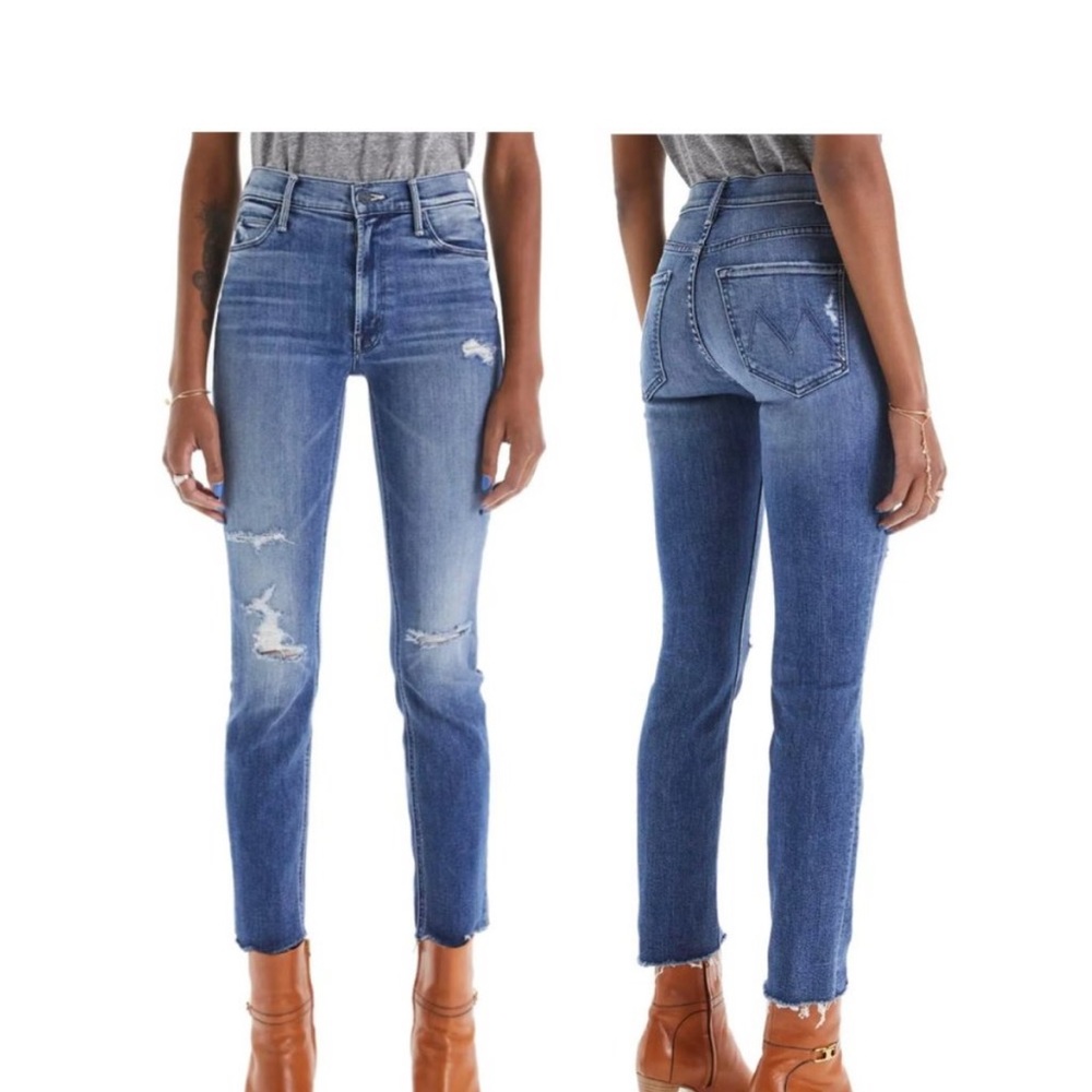 MOTHER “The Mid Rise Dazzler Ankle Fray” jeans sz 27